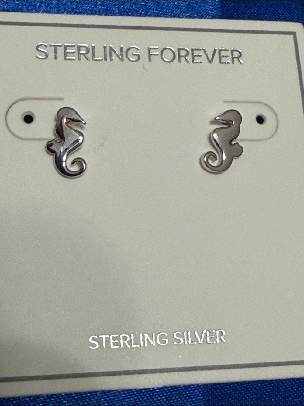 Silver Seahorse Stud Earrings - Sterling Silver